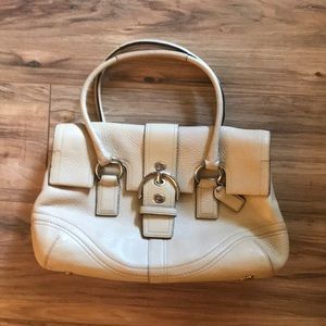 Coach handbag, Authentic, cream leather.